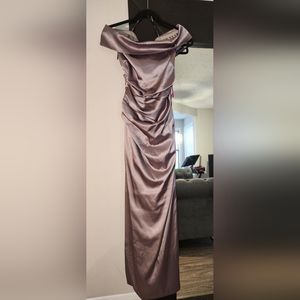 Vince Camuto champagne formal gown